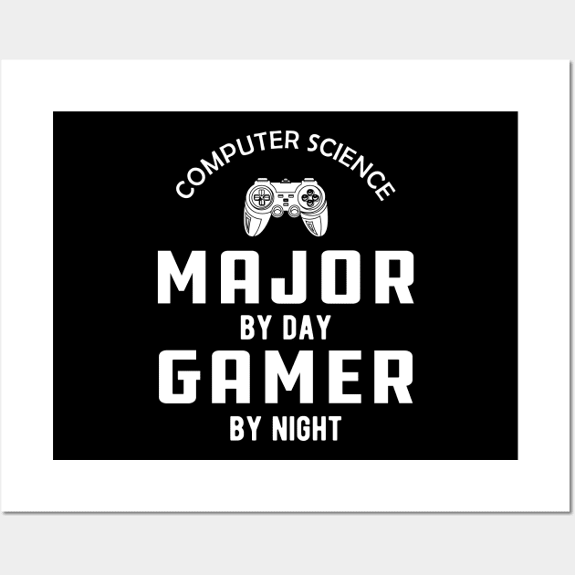 Computer science major by day gamer by night Wall Art by KC Happy Shop